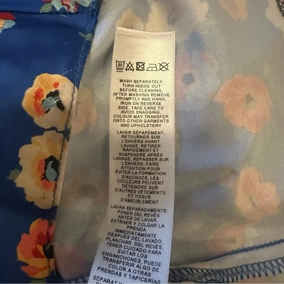 NWT ASOS blue floral midi tea dress size 4 - Picture 8 of 9